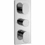 Sagittarius Plaza Concealed Shower Valve with 3-Way Diverter Triple Handle - Chrome