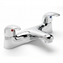 Sagittarius Prestige Bath Filler Tap Twin Lever Deck Mounted - Chrome