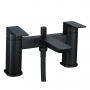 Sagittarius Ravenna Bath Shower Mixer Tap with Shower Kit Pillar Mounted - Matt Black