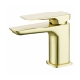 Sagittarius Ravenna Mono Basin Mixer Tap with Sprung Waste - Brushed Brass