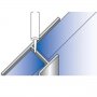 Showerwall Extrusion Aluminium Join Fixing Trim 2450mm - Black Silk
