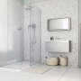 Showerwall Proclick MDF Shower Panel 1200mm Wide x 2440mm High - Positano Grey Terrazzo