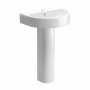 Signature Achilles Basin and Full Pedestal 555mm Wide - 1 Tap Hole