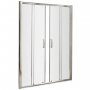 Advantage Double Sliding Shower Door with Handles 1500mm Wide - 6mm Glass