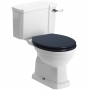 Signature Aphrodite Close Coupled Toilet with Lever Cistern - Indigo Ash Soft Close Seat