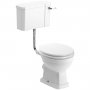 Signature Aphrodite Low Level Toilet with Lever Cistern - Satin White Ash Soft Close Seat