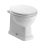 Signature Aphrodite Back To Wall Toilet - Soft Close Satin White Seat with Brass Hinges