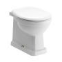 Signature Aphrodite Comfort Height Back to Wall Toilet with Brushed Brass Fittings (inc White Acrylic Seat)