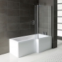 Signature Ardmore L-Shaped Shower Bath 1700mm x 700mm/850mm - Right Handed