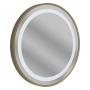 Signature Ava Round Front-Lit LED Bathroom Mirror with Demister Pad 600mm Diameter - Brushed Bronze