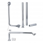Signature Exposed Plug and Chain Bath Waste with Pipe Shrouds - Chrome