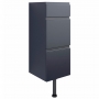 Signature Bergen Floor Standing 3-Drawer Storage Unit 300mm Wide - Matt Indigo Blue