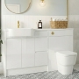 Signature Bergen 3-Drawer and 2-Door 1542mm Toilet and Basin Combination Unit