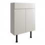 Signature Bergen Floor Standing 2-Door Slim Vanity Unit 600mm Wide - Pearl Grey Gloss