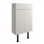 Signature Bergen Floor Standing 2-Door Slim Vanity Unit 500mm Wide - Pearl Grey Gloss