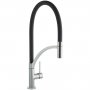 Prima Swan Neck Pull Out Single Lever Kitchen Sink Mixer Tap - Black