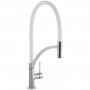 Signature Swan Neck Pull Out Single Lever Kitchen Sink Mixer Tap - White