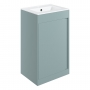 Signature Helsinki Floor Standing 1-Door Vanity Unit with Basin 510mm Wide - Matt Sea Green