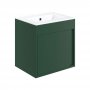 Signature Helsinki Wall Hung 1-Door Vanity Unit with Basin 510mm Wide - Matt Conifer Green