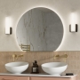 Signature Enzo Round Back-Lit LED Bathroom Mirror with Demister Pad 500mm H x 600mm W