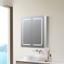 Signature Florence 2-Door LED Mirrored Bathroom Cabinet with Demister Pad 700mm H x 600mm W