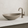 Signature Gloria Sit-On Countertop Basin 564mm Wide 0 Tap Hole - Latte