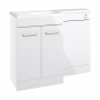 Signature Gothenburg LH Combination Unit with Polymarble Basin 1100mm Wide - White Gloss