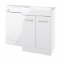 Signature Gothenburg RH Combination Unit with Polymarble Basin 1100mm Wide - White Gloss