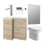 Signature Gothenburg Bathroom Suite with LH Combination Unit 900mm Wide - Oak