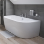 Signature Hera D-Shaped Back to Wall Bath 1700mm x 750mm (inc Panel)