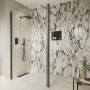 Signature Icon Gunmetal 1950mm High Wet Room Glass Shower Screen