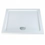 Signature Inca Square Low Profile Shower Tray with Waste 900mm x 900mm - White