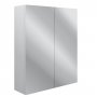 Signature Malmo 2-Door Mirrored Bathroom Cabinet 600mm Wide - Satin White Ash