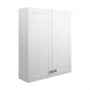 Signature Malmo Wall Hung 2-Door Storage Unit 600mm Wide - Satin White Ash