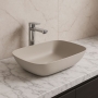 Signature Mineral Sit-On Countertop Basin 460mm Wide 0 Tap Hole - Latte