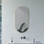 Signature Olivia Oblong Bathroom Mirror 800mm H x 400mm W - Brushed Brass