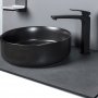 Signature Olmec Round Countertop Basin with Unslotted Waste 360mm Wide 0 Tap Hole - Matt Black
