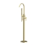 Signature Onyx Freestanding Bath Shower Mixer Tap with Shower Kit - Brushed Brass