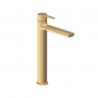 Signature Onyx Tall Basin Mixer Tap Single Handle - Brushed Brass