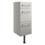 Signature Oslo Floor Standing 3-Drawer Storage Unit 300mm Wide - Light Grey Gloss