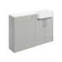 Signature Oslo RH Combination Unit with Basin 1242mm Wide - Light Grey Gloss