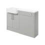 Signature Oslo LH Combination Unit with Basin 1242mm Wide - Light Grey Gloss