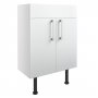 Signature Oslo Floor Standing 2-Door Vanity Unit 600mm Wide - White Gloss