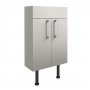 Signature Oslo Floor Standing 2-Door Slim Vanity Unit 500mm Wide - Light Grey Gloss