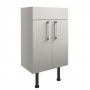 Signature Oslo Floor Standing 2-Door Vanity Unit 500mm Wide - Light Grey Gloss