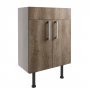 Signature Oslo Floor Standing 2-Door Vanity Unit 600mm Wide - Nebraska Oak
