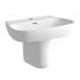 Signature Poseidon Basin and Semi Pedestal 600mm Wide - 1 Tap Hole