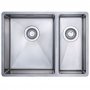 Prima+ R10 1.5 Bowl Undermount/Inset Kitchen Sink LH with Waste Kit 590mm L x 440mm W - Stainless Steel