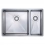 Prima+ R10 1.5 Bowl Undermount/Inset Large Kitchen Sink LH with Waste Kit 660mm L x 440mm W - Stainless Steel