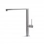 Prima+ Tiber Single Lever Flat Kitchen Sink Mixer Tap - Stainless Steel